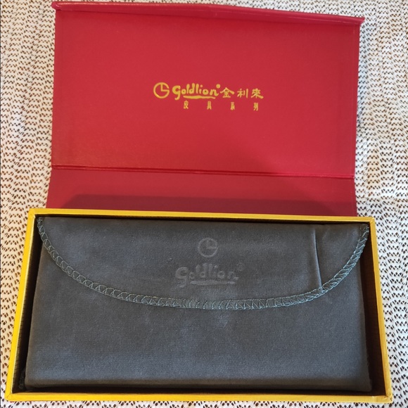 NWT Genuine Leather Red Long Wallet with Box and Dust Bag - Picture 5 of 17